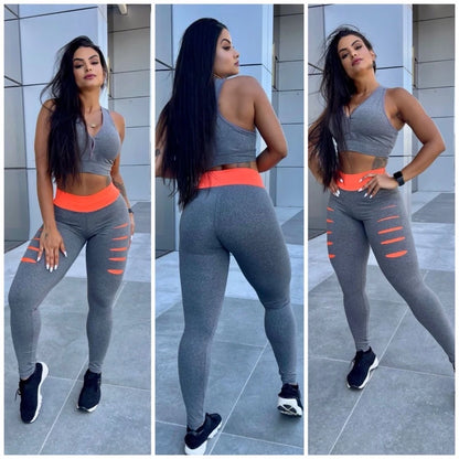 Conjunto Fitness Feminino: Calça Legging e Top Suplex para Máxima Performance e Estilo!