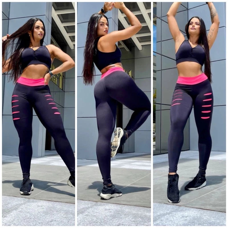 Conjunto Fitness Feminino: Calça Legging e Top Suplex para Máxima Performance e Estilo!