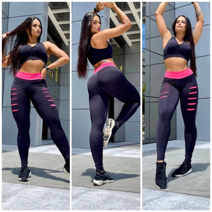 Conjunto Fitness Feminino: Calça Legging e Top Suplex para Máxima Performance e Estilo!